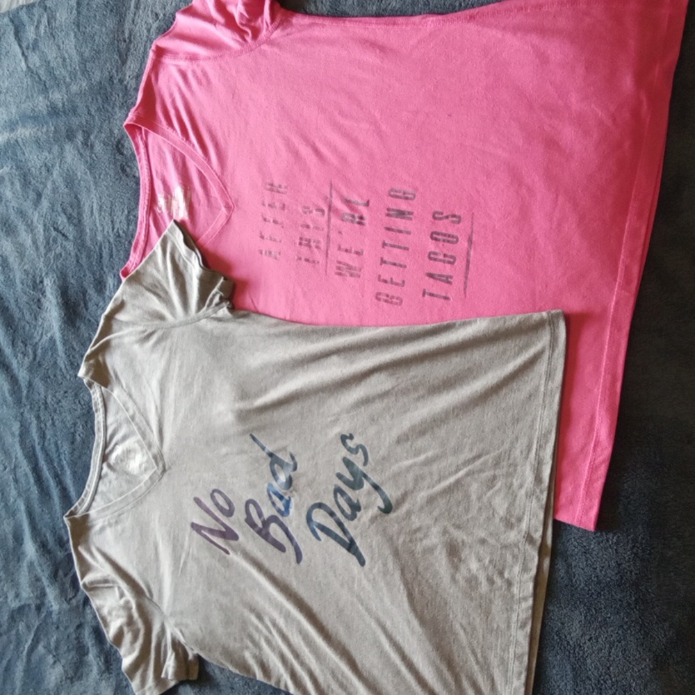 2 Juniors Vneck Athletic Tees